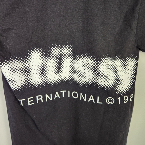 Rare NWOT Stussy International 1980 Blur Tee In Black Streetwear Small #0592 - Picture 4 of 8